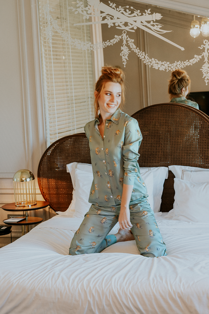 Sage Green Sahara Klasik Pijama Takımı